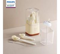 Shein Juego de 6 en 1 de cepillos limpiadores de biberones Avent - Kit de limpieza de biberones con cepillo de silicona, juego portátil de cepillos para bib