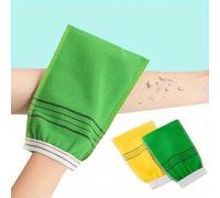 Shein Juego de 6 piezas que incluye toalla de baño de doble cara de capa sencilla para hotel, sauna y baño, guante exfoliante, toalla de baño de uso domésti