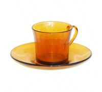 Shein Juego de 6 Tazas de Vidrio con Plato Incluido,DURALEX,180 ml