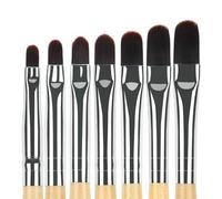 Shein Juego de 7 piezas de brochas de gel para uñas, para puntas de uñas, construcción y recubrimiento, esculpido, poly gel y extensiones. Brochas ovaladas