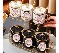 Shein Juego de 7 piezas/set de tarros de especias de hierro y plástico multifunción para Navidad, ideal para uso al aire libre, fiestas, cumpleaños, jardín
