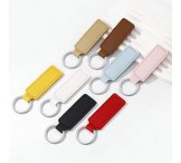 Shein Juego de 8 llaveros unisex de piel sintética de unicolor para llave de coche, decoración de bolso, accesorio de DIY para llavero, colgante, regalo, so