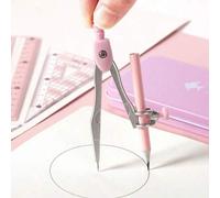 Shein Juego de 8 piezas, conjunto de herramientas de dibujo geométrico y matemático, incluye 4 reglas, calibrador de círculos, lápiz, borrador, sacapuntas,