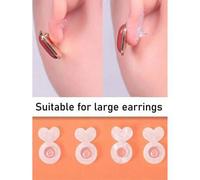 Shein Juego de 8 piezas de respaldos de silicona para aretes - Soporte invisible. Diseñados específicamente para solucionar el problema de los lóbulos de la