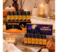Shein Juego de Aceites Esenciales de Halloween, 6 X 10ml Aceites de Aromaterapia, Suministros de Difusor de Fragancia para el Hogar, Colección de Aromas con