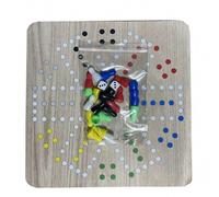Shein Juego de Ajedrez Volador para 6 Personas, Ludo Rudo Jackaroo - Tablero de Ajedrez Clásico Morris, Juego de Mesa Estratégico Portátil de Goma para Fies