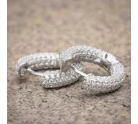 Shein Juego de aretes tipo argolla de lujo, pendientes de moda para bodas y compromisos, adecuados tanto para hombres como para mujeres