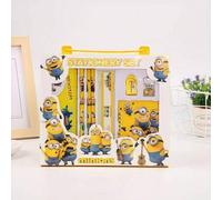 Shein Juego de artículos de papelería de 8 piezas con diseños de Minions como regalo para niños, premio para jardín de infantes, útiles escolares para estud
