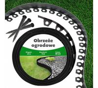 Shein Juego de bordes flexibles para césped y jardín con 20 estacas, 10 m de largo. Borde de plástico negro diseñado para separar césped, macizos de flores