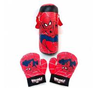Shein Juego de boxeo para niños Marvels Spider-Man para alivio del estrés. Incluye saco de boxeo, guantes de boxeo y pelota de boxeo para niños. Juego de bo