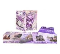 Shein Juego de cartas de oráculo Lenormand con lavanda, el talla grande vendido - Un juego de cartas de tono violeta con un tema de vida rural. Las ilustrac