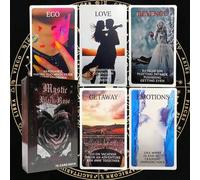 Shein Juego de Cartas del Oráculo de la Rosa Negra Misteriosa | 78 Cartas | Adivinación Portátil para Principiantes | Amor, Vida, Relaciones Interpersonales