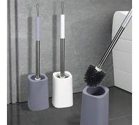 Shein Juego de cepillo de baño con soporte de 360°, cepillo de baño con mango largo, sin ángulos muertos, soporte anti-salpicaduras, enjuague conveniente, a