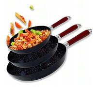 Shein Juego de cocina de 1/3 piezas, mini sartenes de 20/24/26 CM, 3 sartenes antiadherentes de piedra Maifan, sartenes domésticas, sartenes para huevos, sa