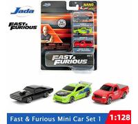 Shein Juego de colección de modelos a escala 1/128 de coches de aleación en miniatura de alta velocidad y nano (2020 Dodge Challenger SRT + Supra + Gladia