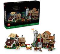 Shein Juego de construcción Lego Icons de la Plaza Medieval Medieva, kit de construcción para adultos