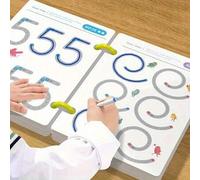 Shein Juego de cuaderno mágico reutilizable de 32 páginas | Entrenamiento para el desarrollo integral del cerebro, entrenamiento de control del bolígrafo y