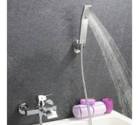 Shein Juego de ducha para grifo de bañera, grifo para bañera con ducha de mano, sistemas de ducha, grifo para ducha con caño en cascada, grifo para bañe