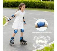 Shein Juego de equipo de protección infantil actualizado para niños de 4 a 9 años - Rodilleras, coderas y muñequeras que cumplen con CPSIA, protección durad