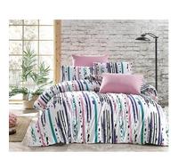 Shein Juego de funda nórdica sin sábana de 65% algodón 35% poliéster + almohadas suaves de 50x70 cm incluidas - Tamaños de edredón individual 160x220 cm y d