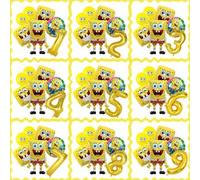 Shein Juego de globos cuadrados de Bob Esponja - Globos para fiestas de cumpleaños, regalos para niños y niñas, regalos para bebés, un globo de Bob Esponja