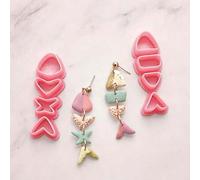 Shein Juego de herramientas de arcilla polimérica para hacer joyas DIY con forma de espina de pescado - Herramientas de tallado de espina de pescado para pe