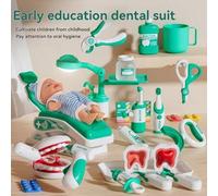 Shein Juego de juego de roles de médico y dentista para niños de 3 a 12 años, juguete de atención dental de educación temprana, experiencia simulada de form