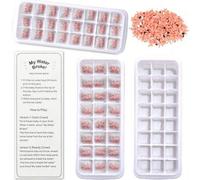 Shein Juego de la rotura de agua para baby shower, incluye 24 bebés de plástico miniatura, 1 bandeja de cubitos de hielo de goma blanca suave para una fácil