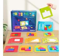 Shein Juego de mesa competitivo de ritmo rápido para padres e hijos, juego de rompecabezas para niños, rompecabezas de bloques de construcción coloridos, ju