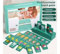 Shein Juego de mesa educativo de madera para conectar frutas y animales, tipo dominó, que desarrolla la lógica y la cognición