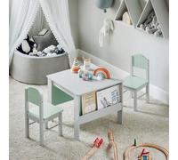 Shein Juego de mesa y sillas para niños, grupo de asientos infantiles para interiores, conjunto de mesa y sillas para niños, mesa de pintura para niños, gru