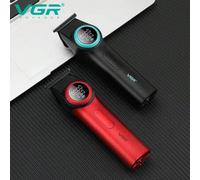 Shein Juego de obsequios de cortadora de pelo profesional inalámbrica VGR, recortadora eléctrica con pantalla digital, velocidades ajustables y base de carg