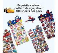 Shein Juego de pegatinas lindas de Spiderman para niños, cuaderno de hojas sueltas, recompensa hecha a mano, manualidades educativas