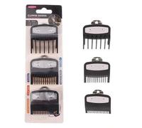 Shein Juego de peines de límite negro, guías de peines para recortadora, herramientas de estilo, accesorios compatibles de 1.5 mm, 3 mm, 4.5 mm 1 pieza, her