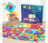 Shein Juego de rompecabezas de batalla de concentración de ritmo rápido para dúo de padres e hijos - Juguete de mesa de bloques de construcción de cubos col