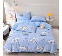 Shein Juego de ropa de cama de 2/3 piezas con estampado lindo de Sanrio - Hello Kitty/Kuromi/Cinnamoroll/Pochacco (1 funda nórdica + 1/2 fundas de almohada,