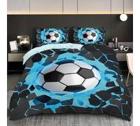 Shein Juego de ropa de cama de 3 piezas con estampado de reina de la moda y fragmentos espaciales de hielo y fuego en azul, arte espacial fresco, incluye 1