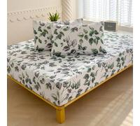 Shein Juego de sábanas ajustadas suaves de 2/3 piezas - Juego de sábanas florales con 1/2 fundas de almohada y 1 protector de colchón (30 cm/12 pulgadas de
