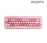Shein Juego de teclado y mouse inalámbrico mini MOFII de 2.4G, con 68 teclas de llave redondeada y colores variados, teclado y mouse inalámbrico portátil y