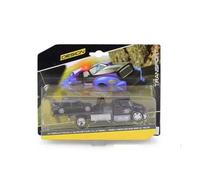 Shein Juego de transporte de coches Maisto 1:64 Mercedes Benz 190E, coche de juguete modificado, set con tráiler plataforma de aleación, modelo de coche de
