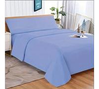 Shein Juego de tres piezas de sábanas 100% lavadas con tacto ultra suave y sin pelusa, aptas para camas de 90, 105, 135, 150 y 200, incluye sábana bajera +