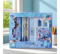 Shein Juego de útiles escolares con diseños de Stitch de Disney, Spider-Man, Blancanieves, Frozen y Autobots - Ideal como regalo de útiles de aprendizaje -