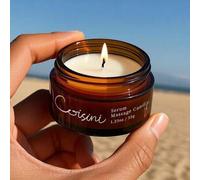 Shein Juego de velas de masaje de cera de soja de color ámbar Cosini de 35g, set de regalo perfumado para ritual romántico DIY, fácil de transportar