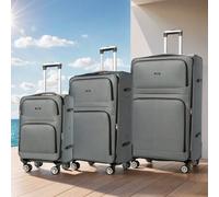 Shein Juego Maleta Tela 3pcs de Viaje, Equipaje Blanda Juego Resistente de Viaje Color Puro, Cabina Trolley Expandible 20+28+32in, Conjunto Maleta Ligero Se