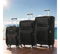 Shein Juego Maleta Tela 3pcs de Viaje, Equipaje Blanda Juego Resistente de Viaje Color Puro, Cabina Trolley Expandible 20+28+32in, Conjunto Maleta Ligero Se