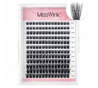 Shein Juego Mixto de Extensiones de Pestañas Miss Wink, Longitud Mixta 8-16mm, Rizo C/D 0.07mm, 168 piezas Densas & Rizadas, Adecuado para Extensión de Pest
