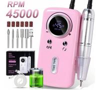 Shein Juego profesional de lima de uñas con máquina de taladro eléctrica, máquina de lima de uñas, kit de manicura y pedicura, juego de limas de uñas para u