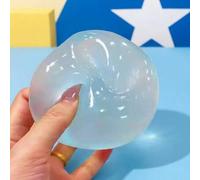 Shein Juguete apretable hecho a mano creativo | Sirope de coco de rebote lento, regalo de vacaciones, material TPR transparente, alivio del estrés para adul