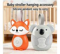 Shein Juguete colgante para cochecito, máquina de música y cuentos para bebé, soother portátil para bebé, con forma de búho, luz nocturna con melodía de lun