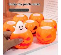 Shein Juguete creativo de Halloween, divertido juguete de estrés en forma de calabaza - Juguete de estrés para apretar - EDC fantasma espeluznante - Juguete